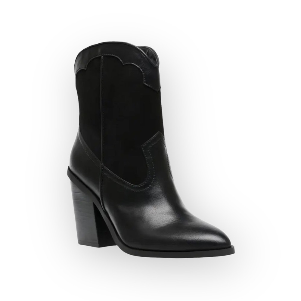 new Dolce Vita ⌘ Nichole Western Chunky Heel Sleek Cowboy Boot ⌘ Black ⌘ 6.5M - Picture 15 of 16